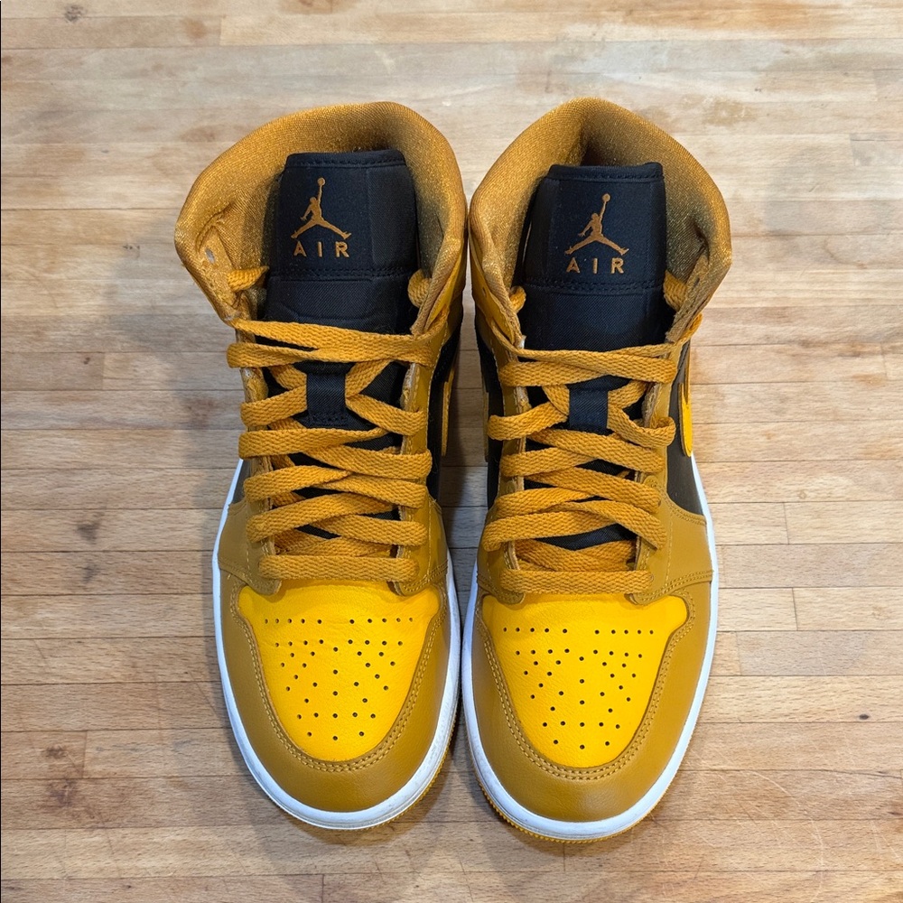 Jordan Yellow and Black Sneakers